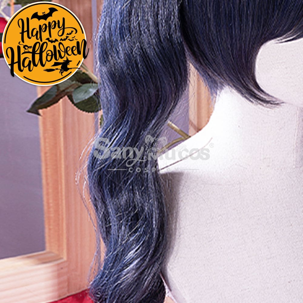 【In Stock】Anime Black Butler Cosplay Ciel Phantomhive Wig Long Dark Blue Twintails Cosplay Wigs