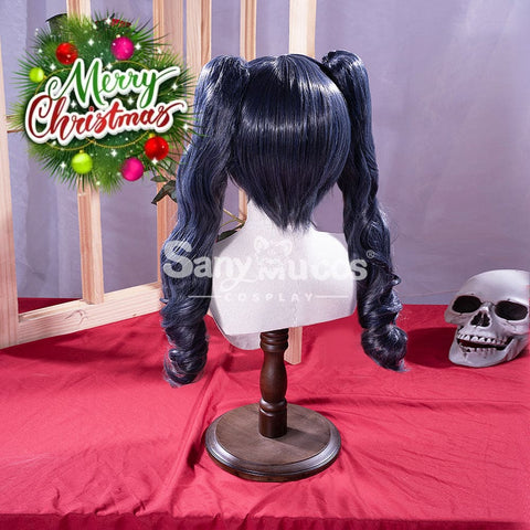 【In Stock】Anime Black Butler Cosplay Ciel Phantomhive Wig Long Dark Blue Twintails Cosplay Wigs