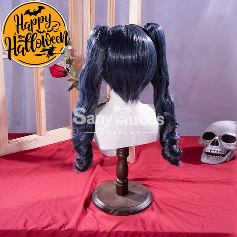 【In Stock】Anime Black Butler Cosplay Ciel Phantomhive Wig Long Dark Blue Twintails Cosplay Wigs