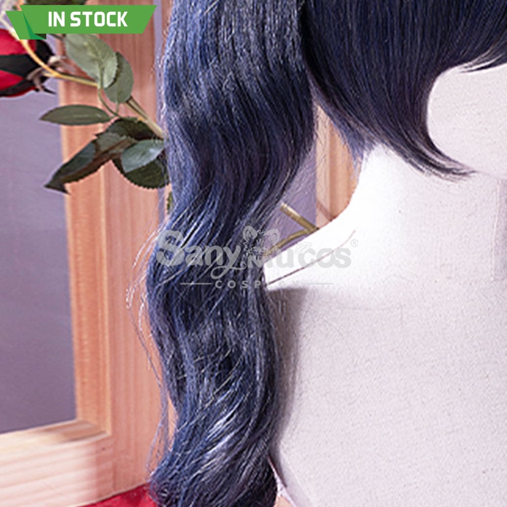 【In Stock】Anime Black Butler Cosplay Ciel Phantomhive Wig Long Dark Blue Twintails Cosplay Wigs