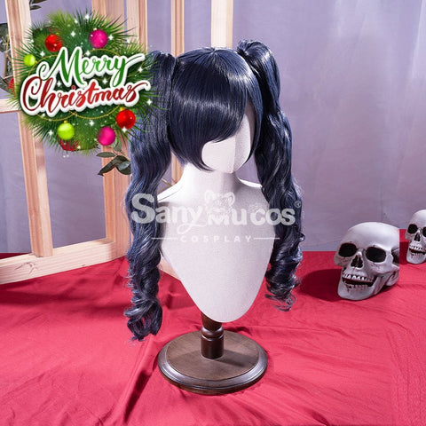 【In Stock】Anime Black Butler Cosplay Ciel Phantomhive Wig Long Dark Blue Twintails Cosplay Wigs