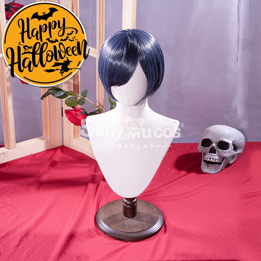 【In Stock】Anime Black Butler Cosplay Ciel Phantomhive Wig Short Dark Blue Cosplay Wigs