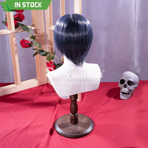 【In Stock】Anime Black Butler Cosplay Ciel Phantomhive Wig Short Dark Blue Cosplay Wigs