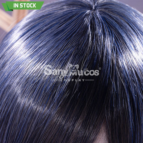 【In Stock】Anime Black Butler Cosplay Ciel Phantomhive Wig Short Dark Blue Cosplay Wigs