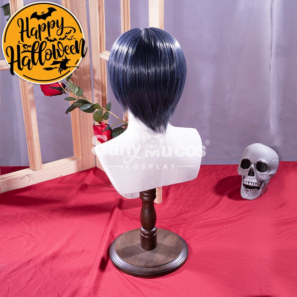 【In Stock】Anime Black Butler Cosplay Ciel Phantomhive Wig Short Dark Blue Cosplay Wigs