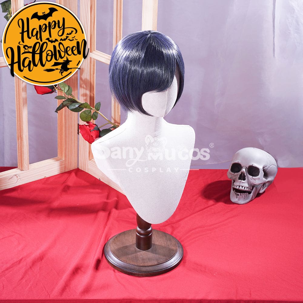 【In Stock】Anime Black Butler Cosplay Ciel Phantomhive Wig Short Dark Blue Cosplay Wigs
