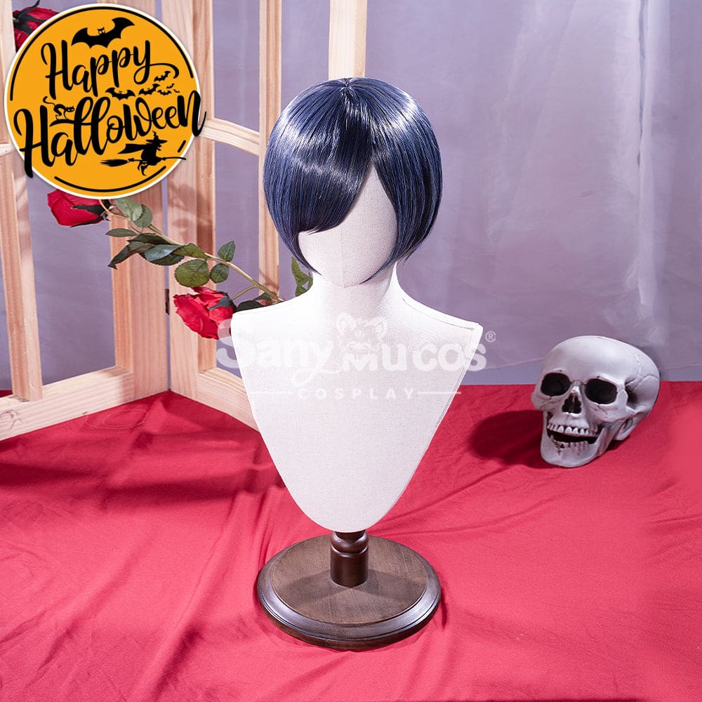 【In Stock】Anime Black Butler Cosplay Ciel Phantomhive Wig Short Dark Blue Cosplay Wigs