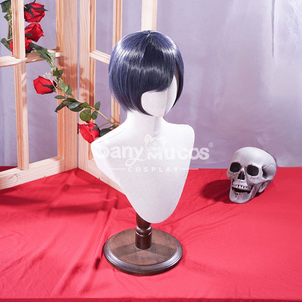 【In Stock】Anime Black Butler Cosplay Ciel Phantomhive Wig Short Dark Blue Cosplay Wigs