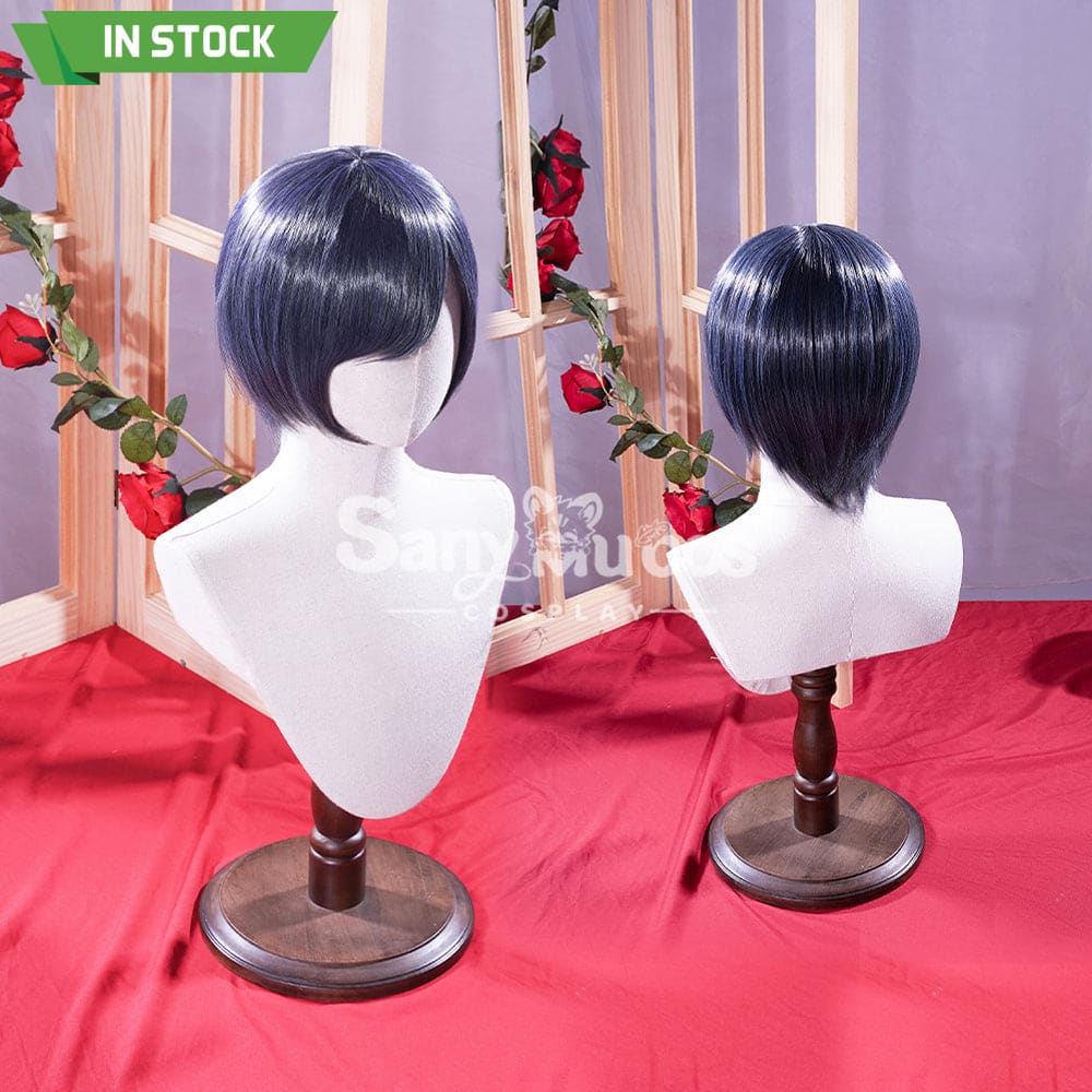 【In Stock】Anime Black Butler Cosplay Ciel Phantomhive Wig Short Dark Blue Cosplay Wigs