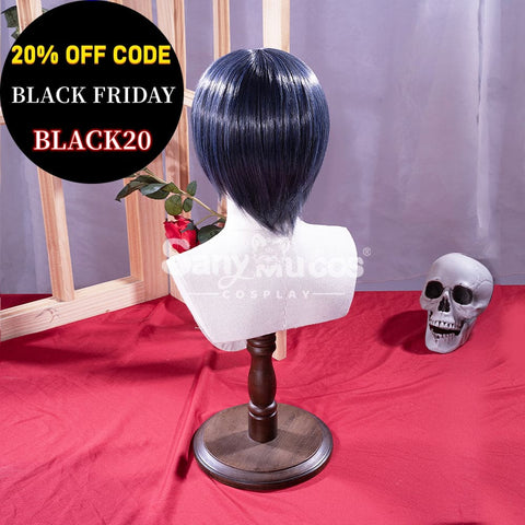 【In Stock】Anime Black Butler Cosplay Ciel Phantomhive Wig Short Dark Blue Cosplay Wigs