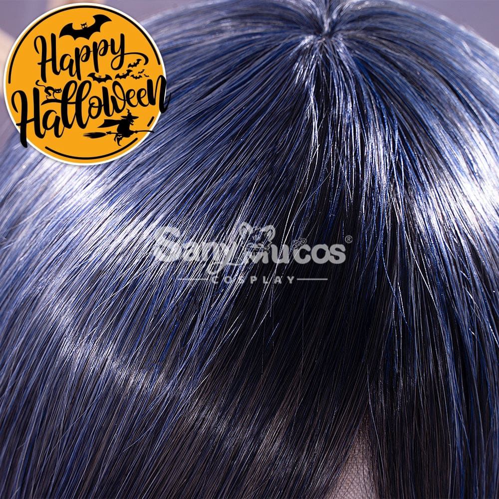 【In Stock】Anime Black Butler Cosplay Ciel Phantomhive Wig Short Dark Blue Cosplay Wigs