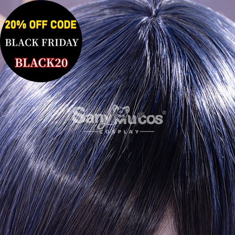 【In Stock】Anime Black Butler Cosplay Ciel Phantomhive Wig Short Dark Blue Cosplay Wigs