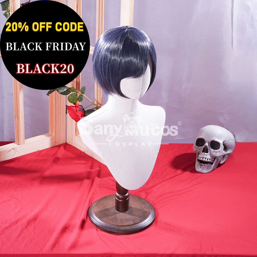 【In Stock】Anime Black Butler Cosplay Ciel Phantomhive Wig Short Dark Blue Cosplay Wigs