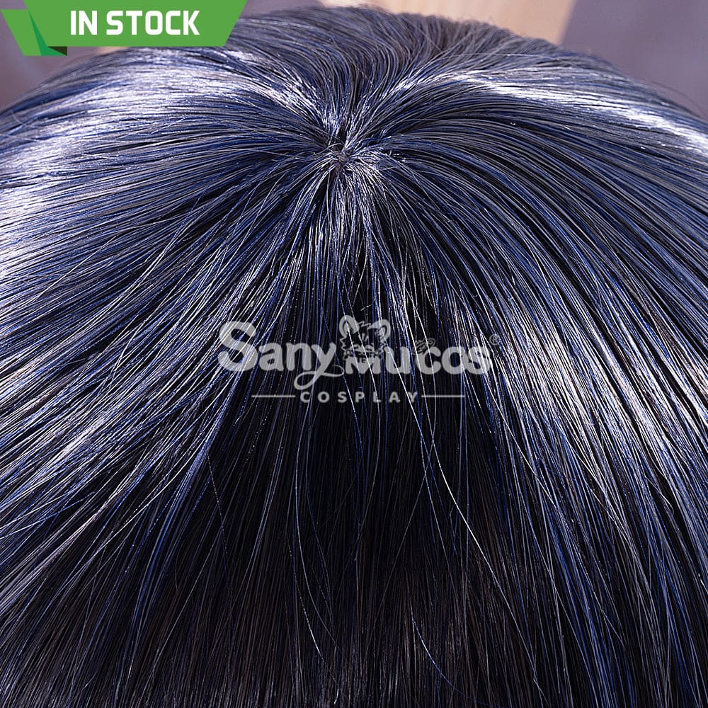 【In Stock】Anime Black Butler Cosplay Ciel Phantomhive Wig Short Dark Blue Cosplay Wigs