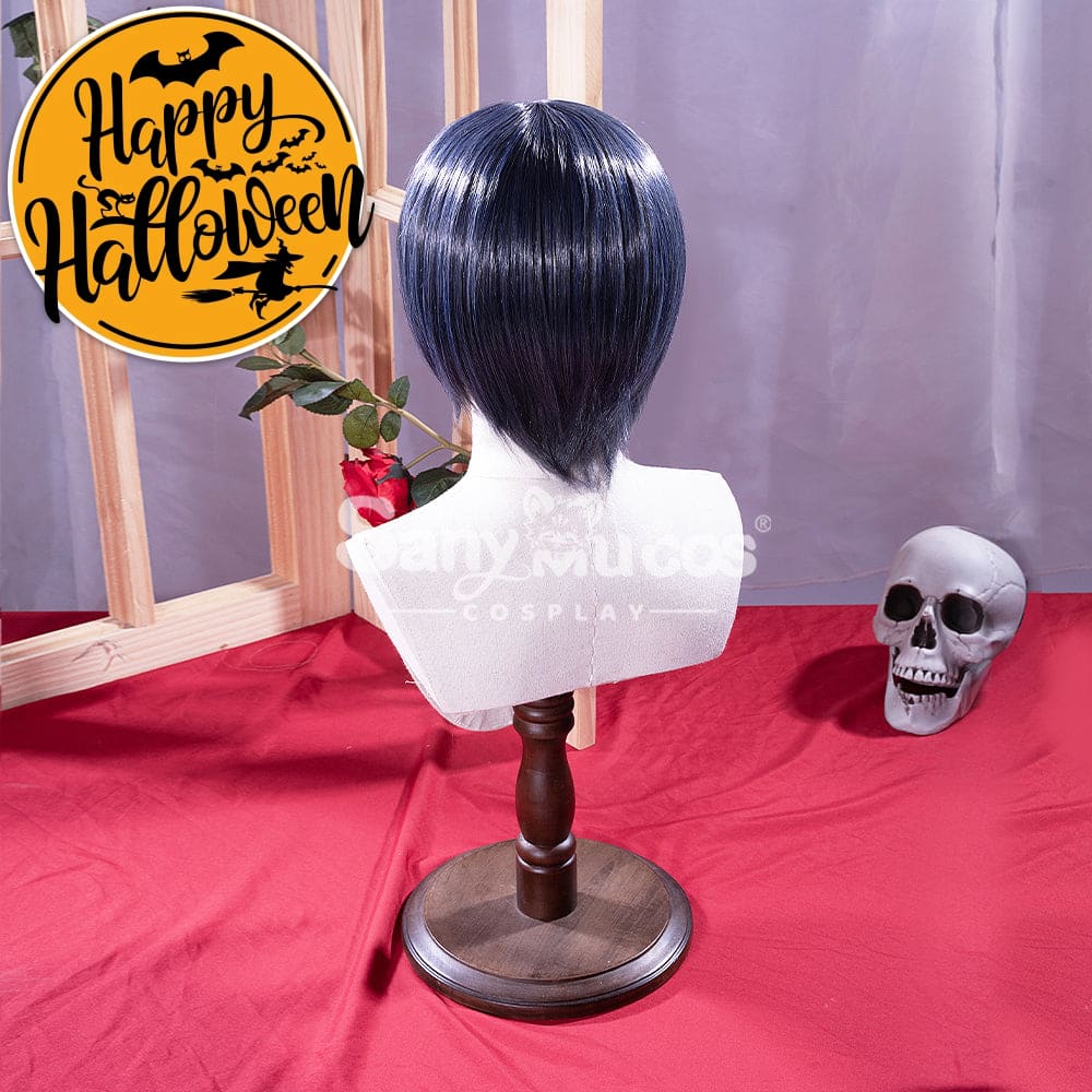 【In Stock】Anime Black Butler Cosplay Ciel Phantomhive Wig Short Dark Blue Cosplay Wigs