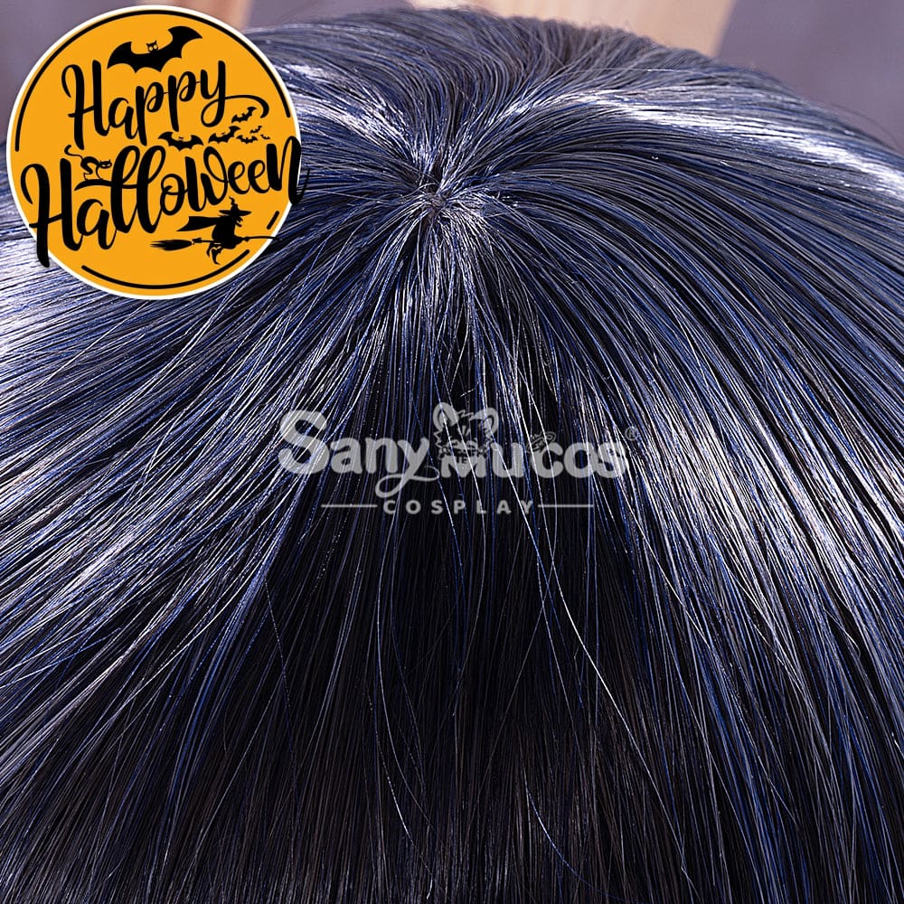 【In Stock】Anime Black Butler Cosplay Ciel Phantomhive Wig Short Dark Blue Cosplay Wigs