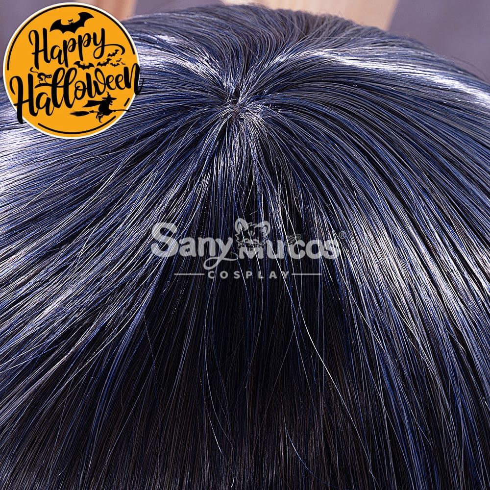 【In Stock】Anime Black Butler Cosplay Ciel Phantomhive Wig Short Dark Blue Cosplay Wigs