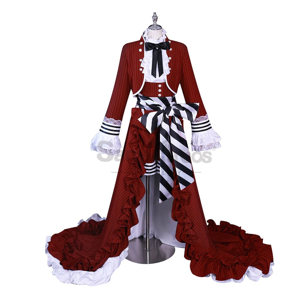 【In Stock】Anime Black Butler Cosplay Red Tea Cup Ciel Phantomhive Costume Costumes