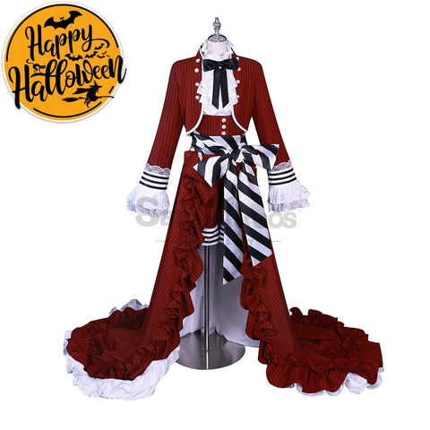 【In Stock】Anime Black Butler Cosplay Red Tea Cup Ciel Phantomhive Costume Costumes