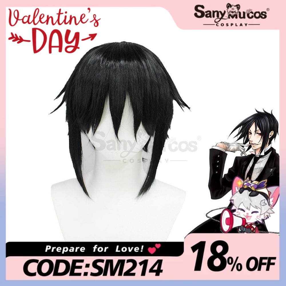 【In Stock】Anime Black Butler Cosplay Sebastian Michaelis Wig Wigs