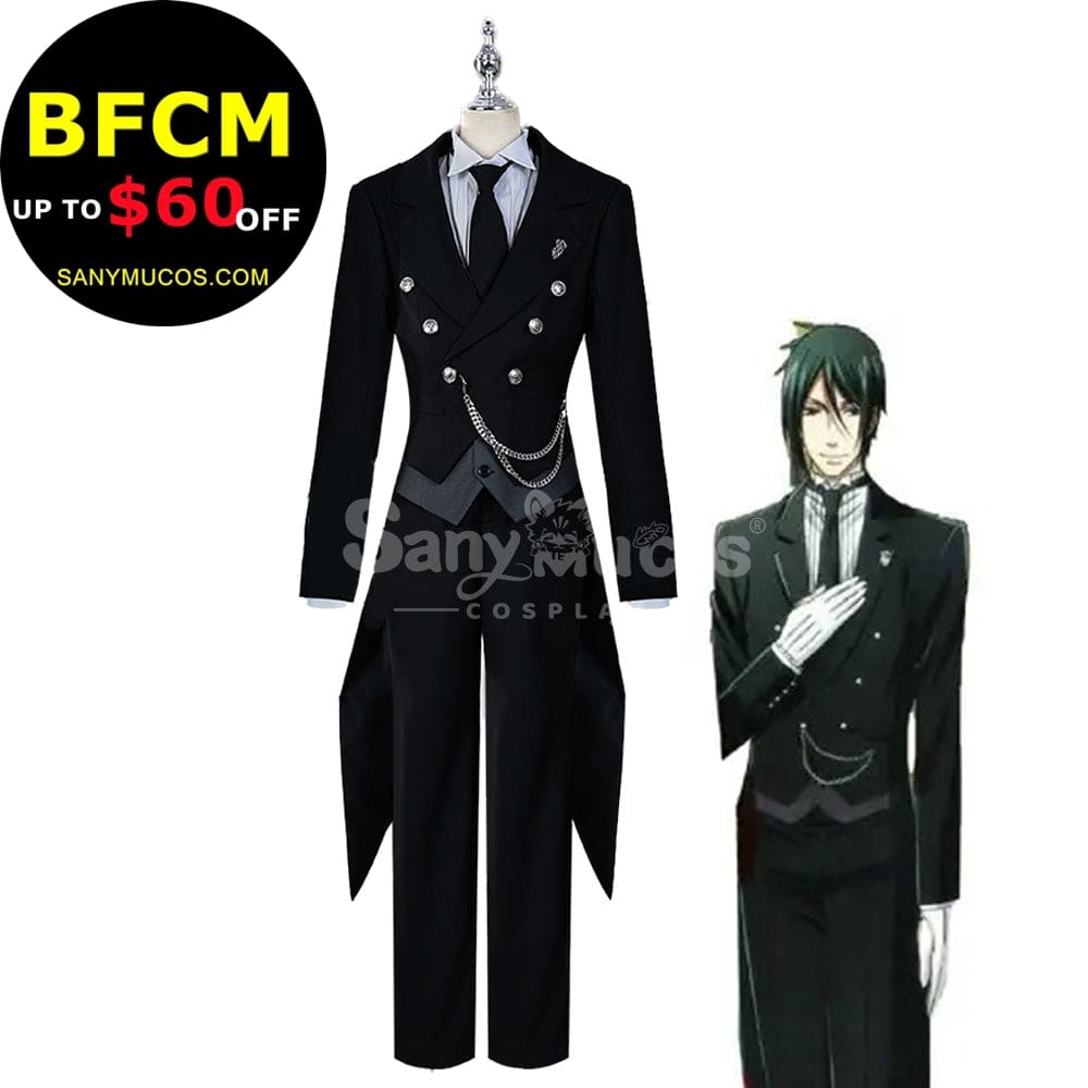 【In Stock】Anime Black Butler Cosplay Sebastian Yan Cosplay Costume Plus Size Cosplay Costumes