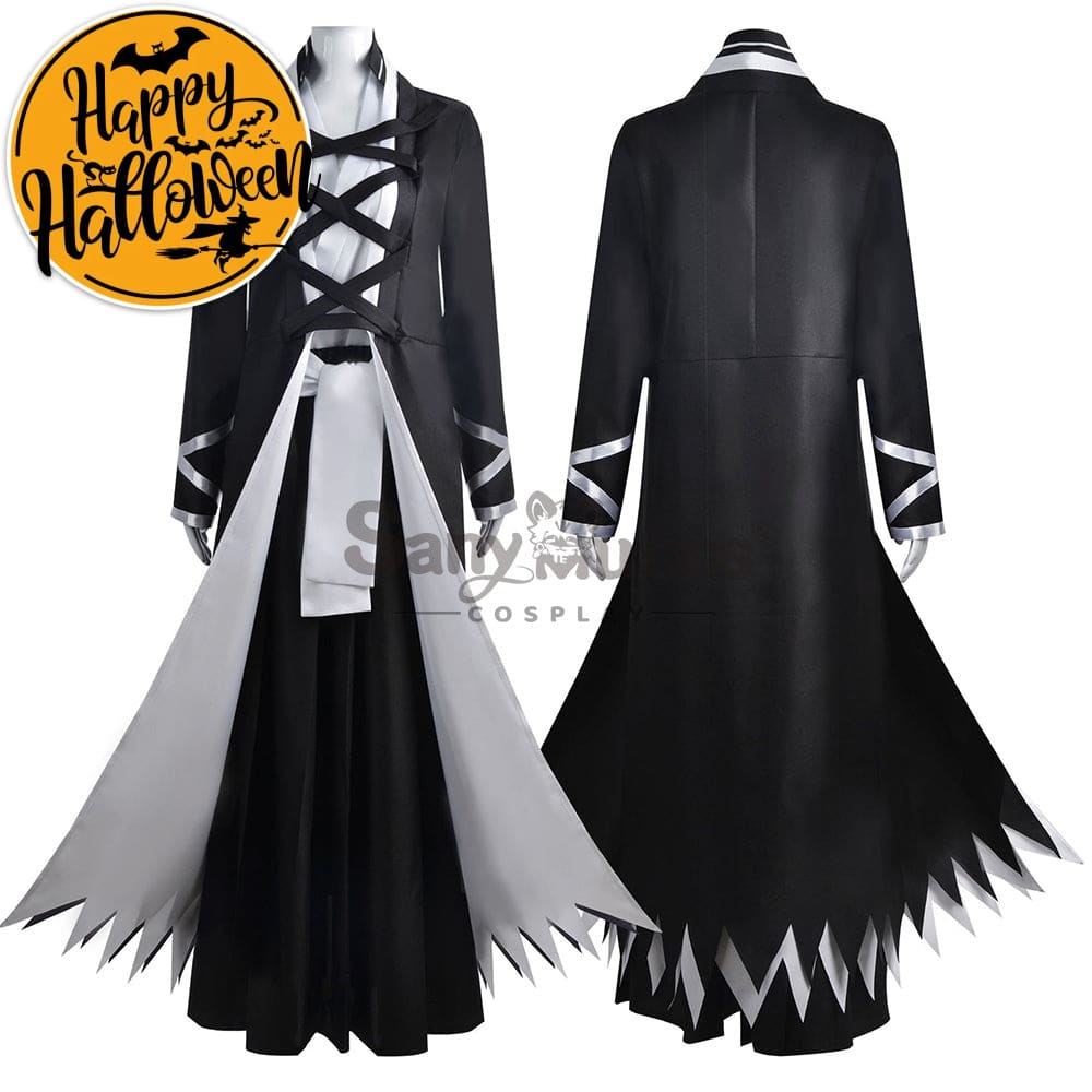 【In Stock】Anime Bleach Cosplay Kurosaki Ichigo Black Robe Costume Costumes