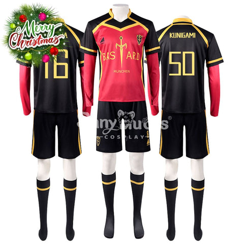 【In Stock】Anime Blue Lock Cosplay Bastard München Football Jersey Costume Costumes