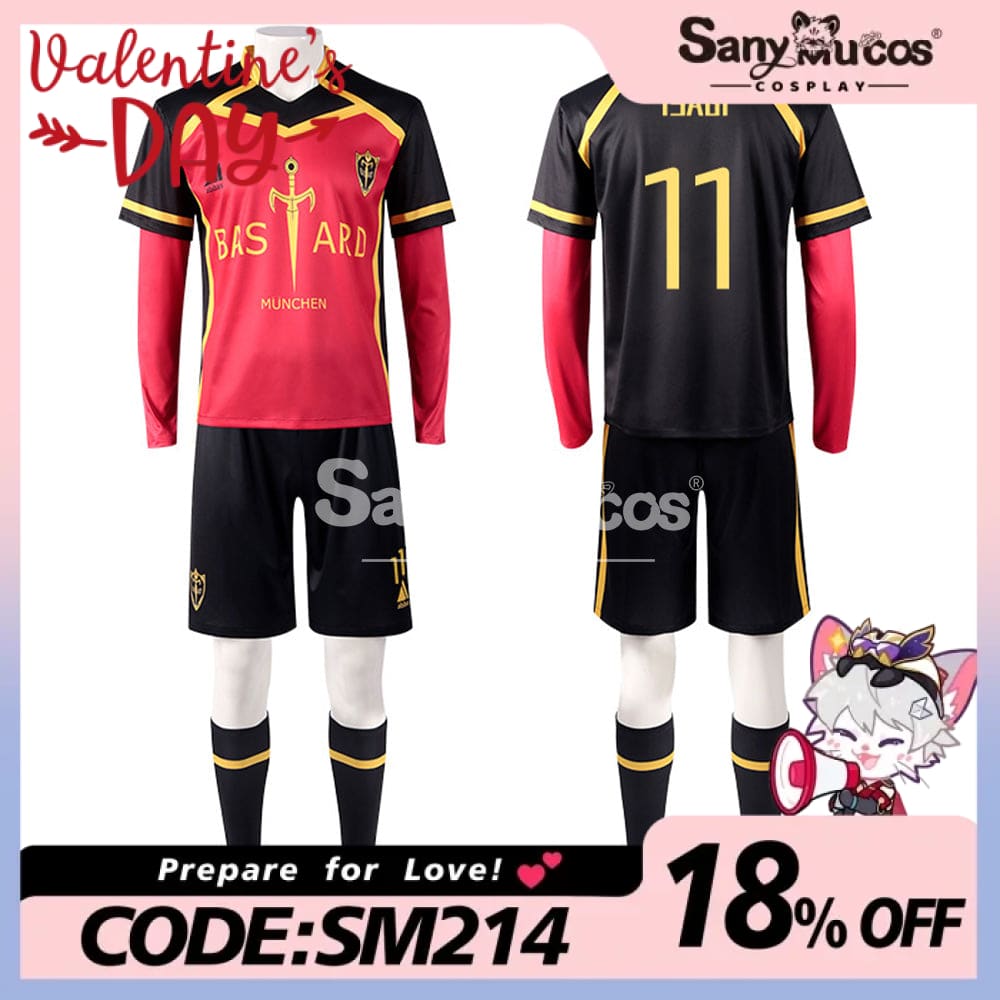 【In Stock】Anime Blue Lock Cosplay Bastard München Football Jersey Costume Isagi Yoichi / S Costumes