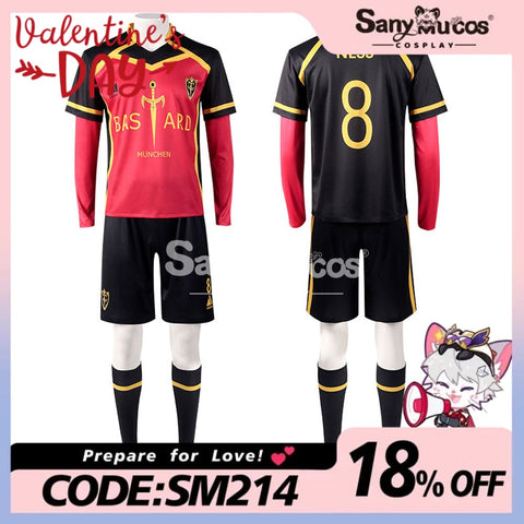 【In Stock】Anime Blue Lock Cosplay Bastard München Football Jersey Costume Meguru Bachira / S