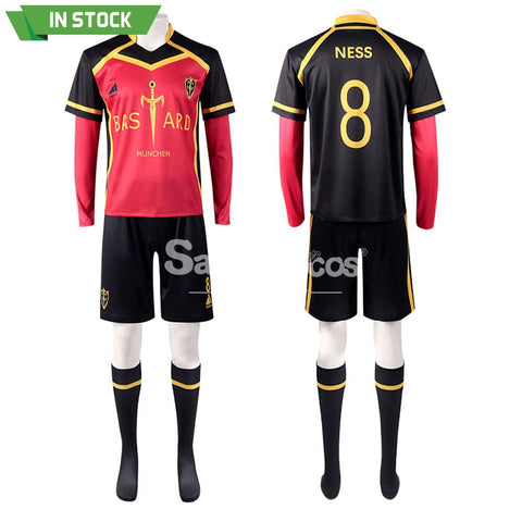 【In Stock】Anime Blue Lock Cosplay Bastard München Football Jersey Costume Meguru Bachira / S