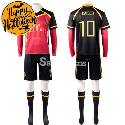 【In Stock】Anime Blue Lock Cosplay Bastard München Football Jersey Costume Michael Kaiser / S