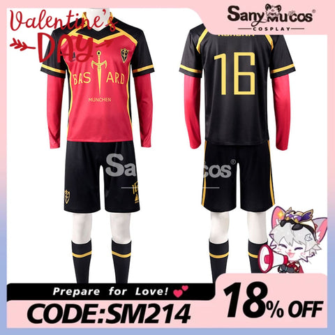 【In Stock】Anime Blue Lock Cosplay Bastard München Football Jersey Costume Ranze Kurona / S Costumes