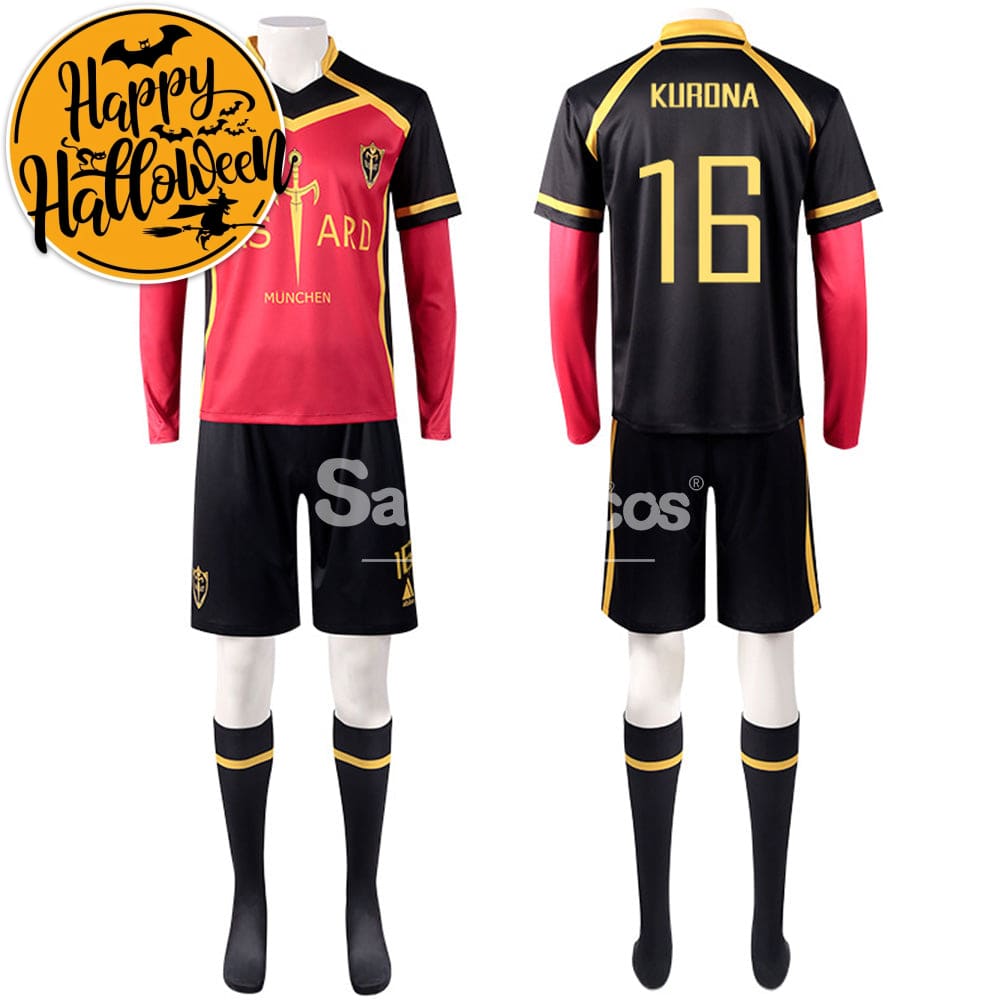 【In Stock】Anime Blue Lock Cosplay Bastard München Football Jersey Costume Ranze Kurona / S Costumes