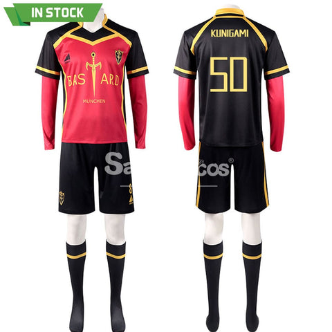 【In Stock】Anime Blue Lock Cosplay Bastard München Football Jersey Costume Rensuke Kunigami / S