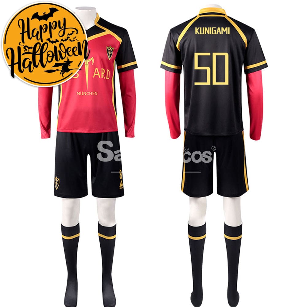 【In Stock】Anime Blue Lock Cosplay Bastard München Football Jersey Costume Rensuke Kunigami / S