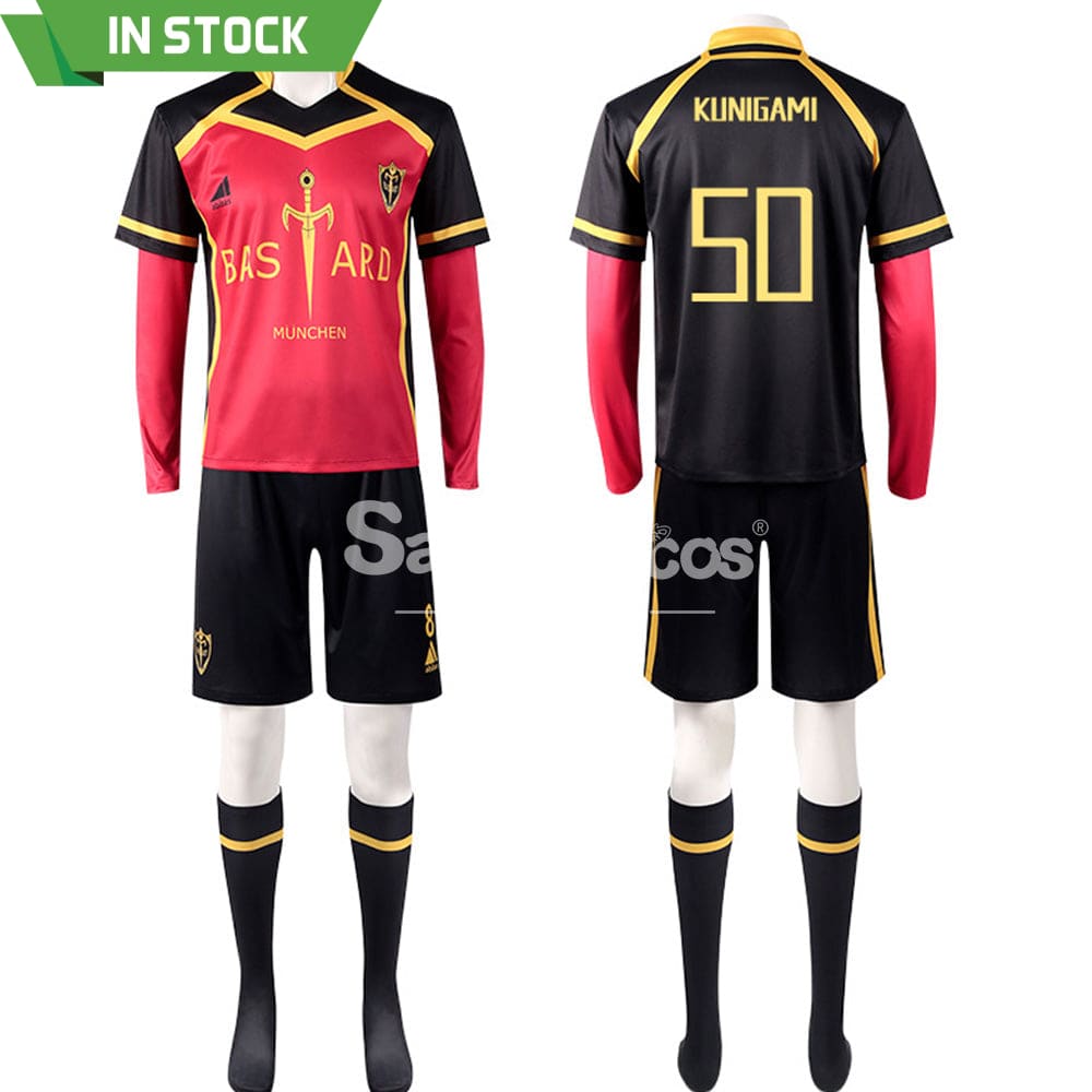 【In Stock】Anime Blue Lock Cosplay Bastard München Football Jersey Costume Rensuke Kunigami / S