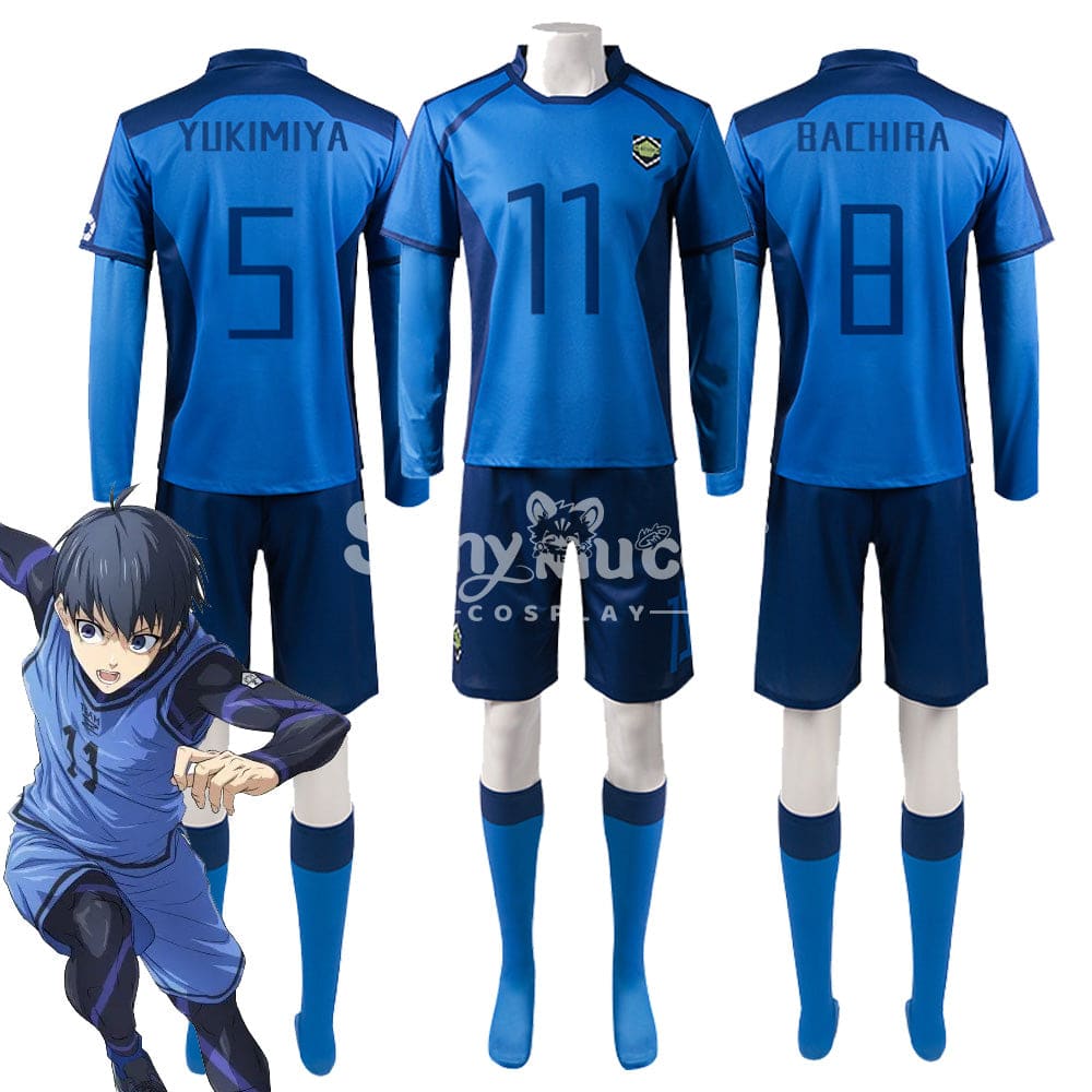 【In Stock】Anime Blue Lock Cosplay Blue Lock Eleven Football Jersey Costume Costumes