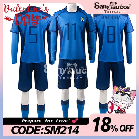 【In Stock】Anime Blue Lock Cosplay Blue Lock Eleven Football Jersey Costume Costumes