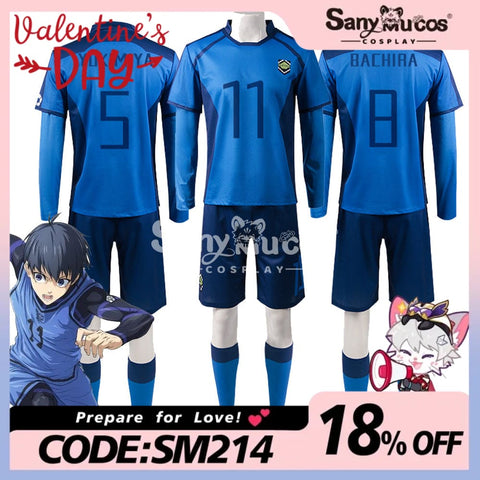 【In Stock】Anime Blue Lock Cosplay Blue Lock Eleven Football Jersey Costume Costumes