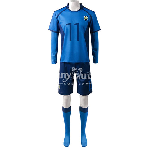 【In Stock】Anime Blue Lock Cosplay Blue Lock Eleven Football Jersey Costume Isagi Yoichi / S Costumes