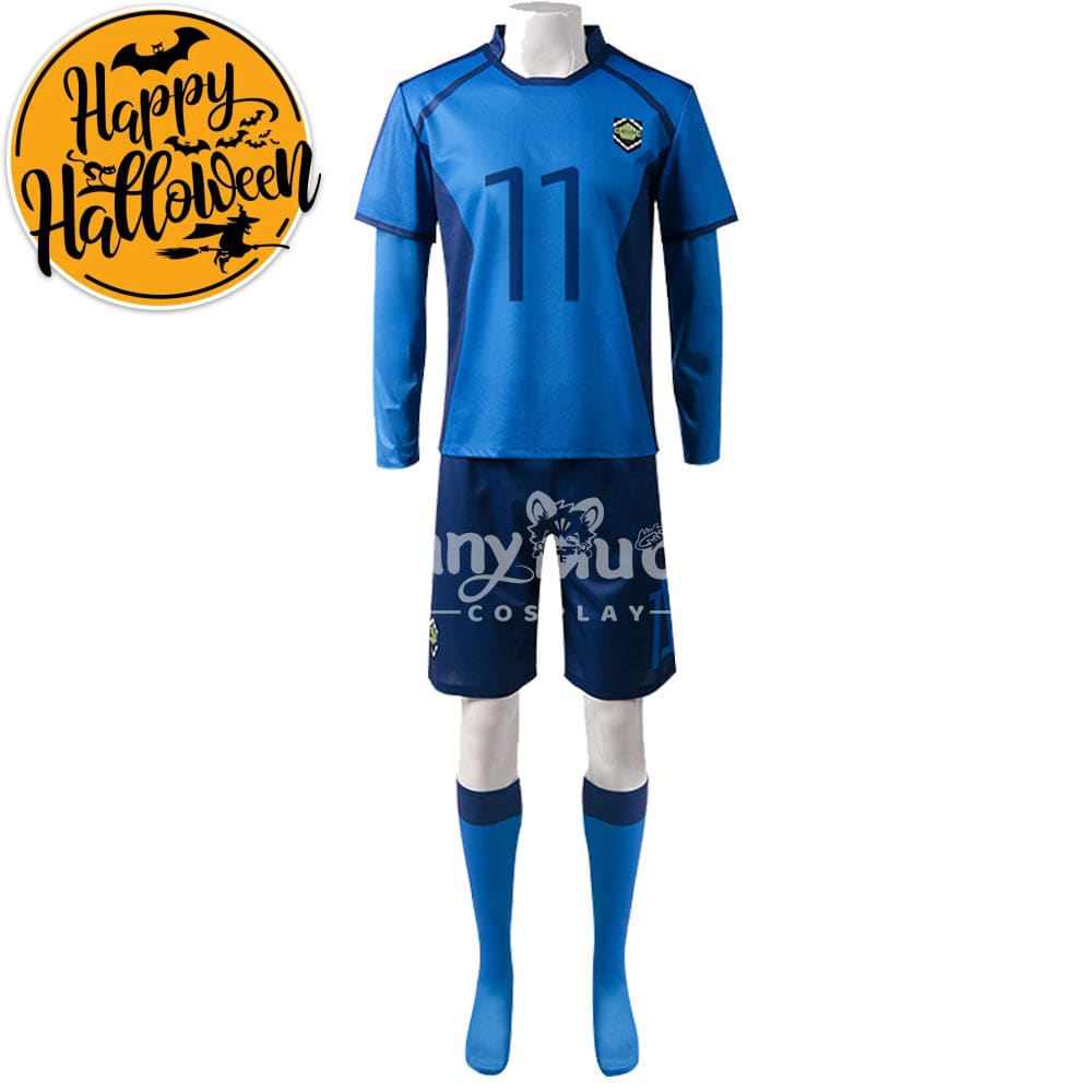 【In Stock】Anime Blue Lock Cosplay Blue Lock Eleven Football Jersey Costume Isagi Yoichi / S Costumes