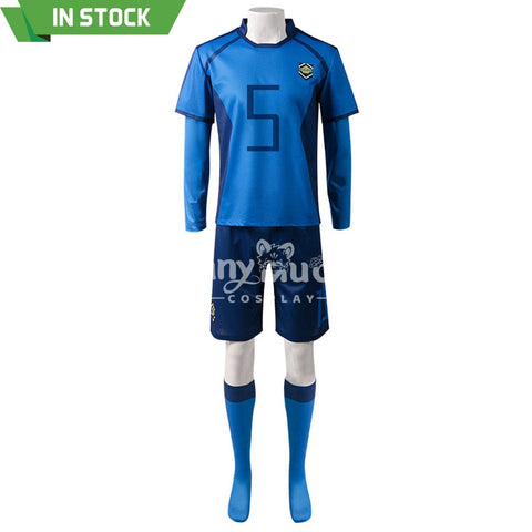 【In Stock】Anime Blue Lock Cosplay Blue Lock Eleven Football Jersey Costume Kenyu Yukimiya / S