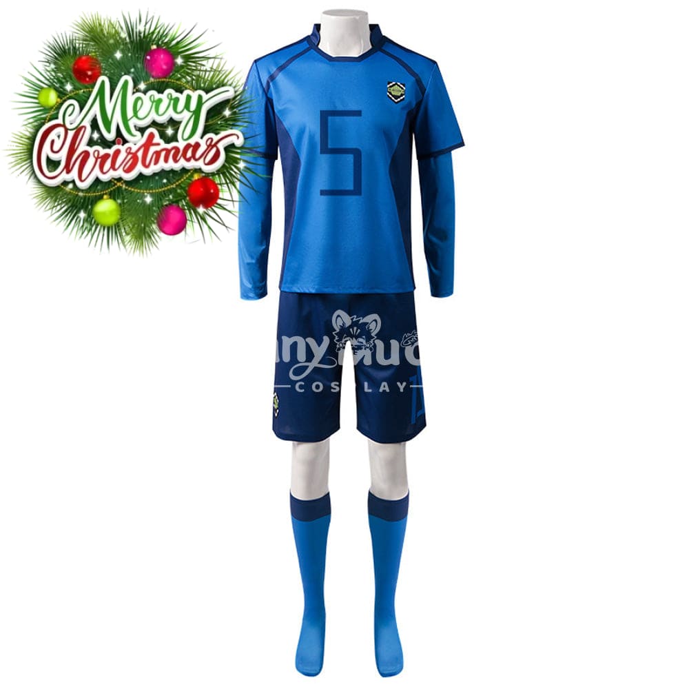 【In Stock】Anime Blue Lock Cosplay Blue Lock Eleven Football Jersey Costume Kenyu Yukimiya / S