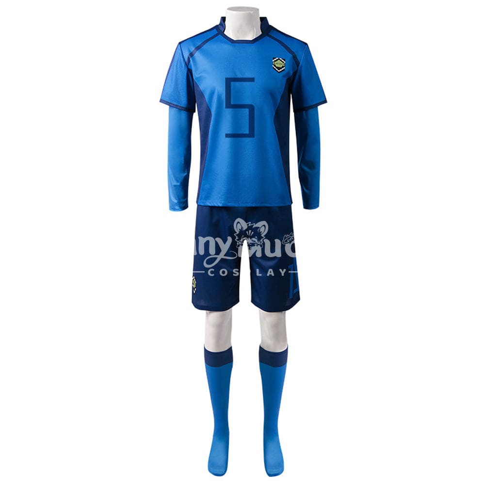 【In Stock】Anime Blue Lock Cosplay Blue Lock Eleven Football Jersey Costume Kenyu Yukimiya / S