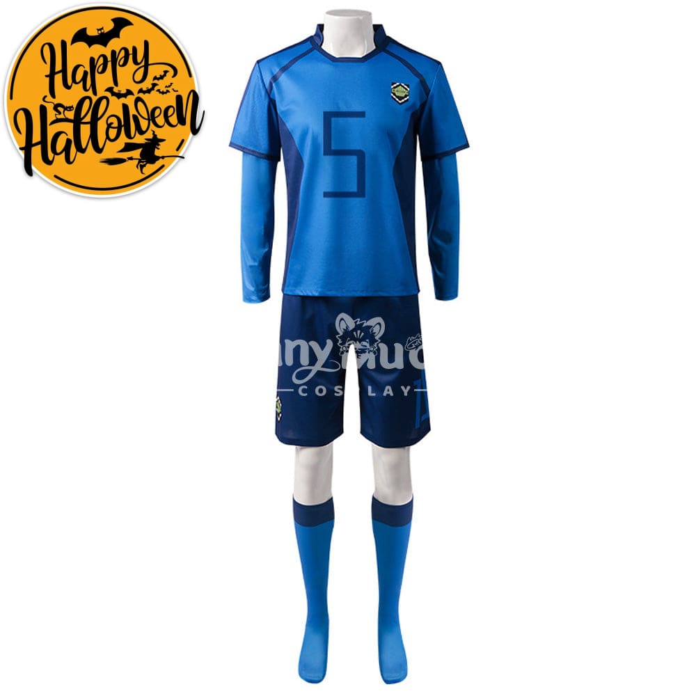 【In Stock】Anime Blue Lock Cosplay Blue Lock Eleven Football Jersey Costume Kenyu Yukimiya / S