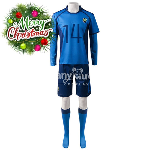 【In Stock】Anime Blue Lock Cosplay Blue Lock Eleven Football Jersey Costume Mikage Reo / S Costumes