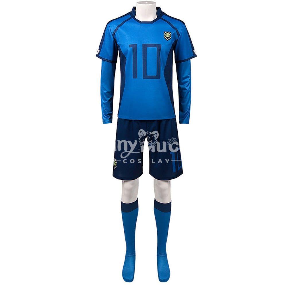 【In Stock】Anime Blue Lock Cosplay Blue Lock Eleven Football Jersey Costume Rin Itoshi / S Costumes