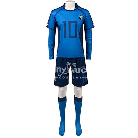 【In Stock】Anime Blue Lock Cosplay Blue Lock Eleven Football Jersey Costume Rin Itoshi / S Costumes