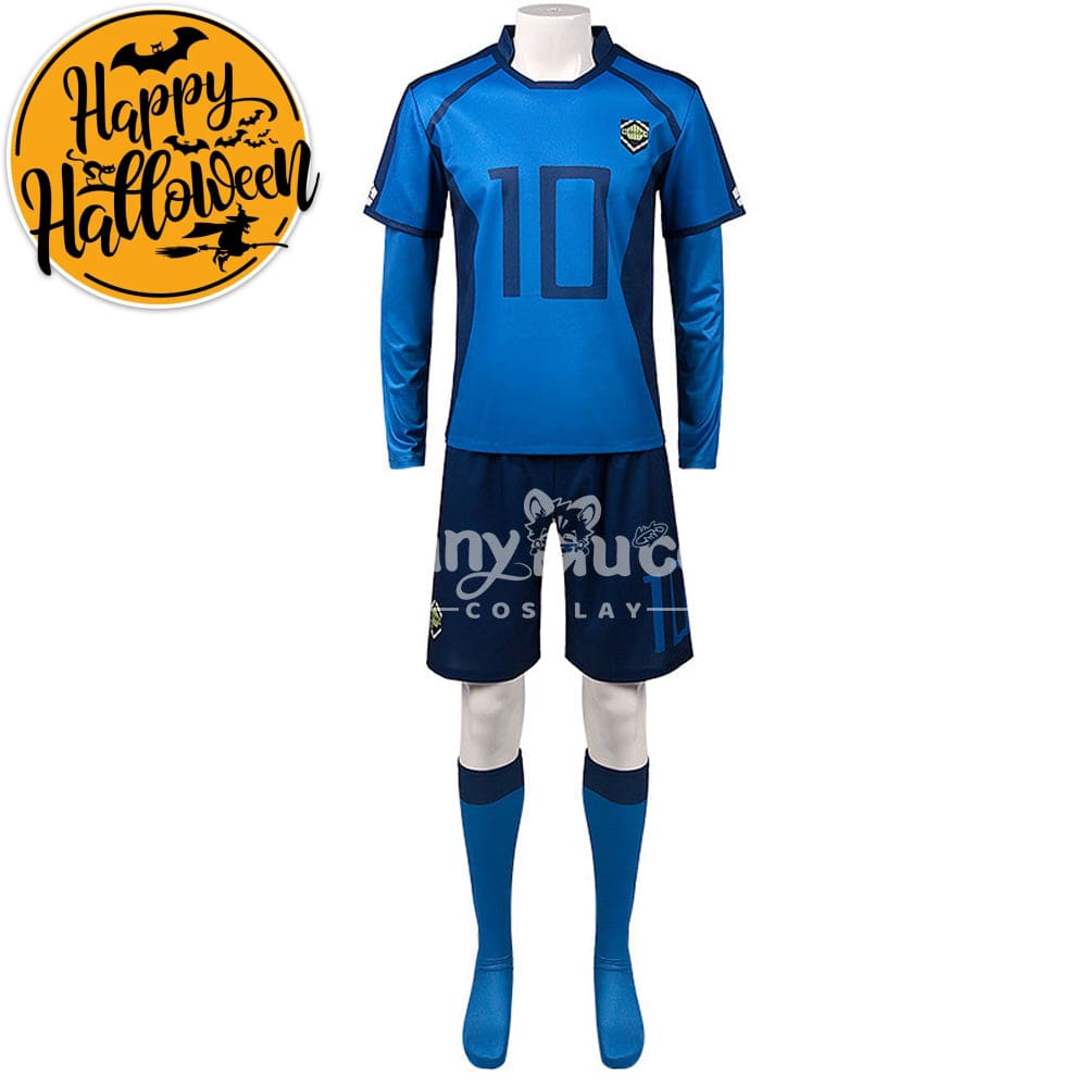 【In Stock】Anime Blue Lock Cosplay Blue Lock Eleven Football Jersey Costume Rin Itoshi / S Costumes