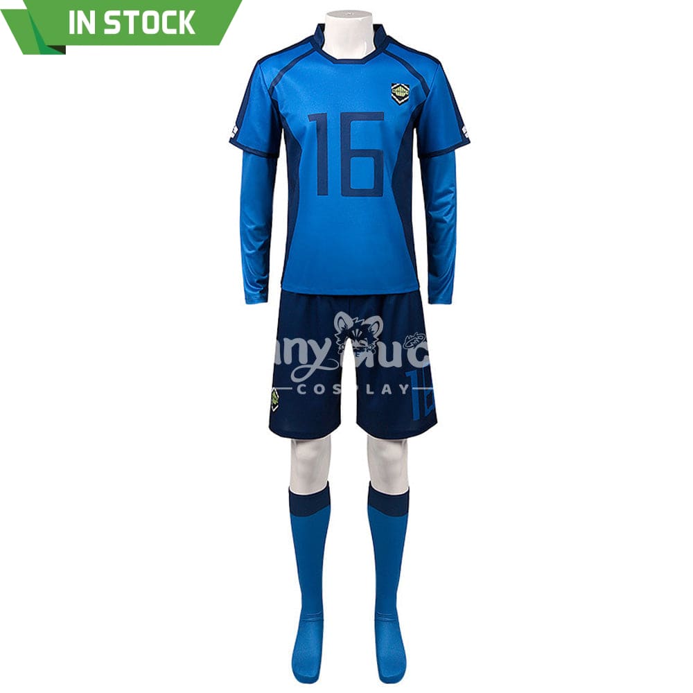 【In Stock】Anime Blue Lock Cosplay Blue Lock Eleven Football Jersey Costume Yo Hiori / S Costumes